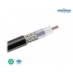 Cable Coaxial Trenzado PE Negro 75metros 50 Ohm CNT-400