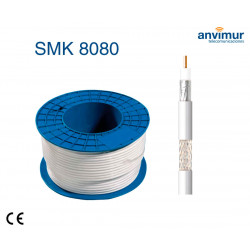 Cable Coaxial 100mts Blanco LSZH Cobre CPR Dca. SMK8080