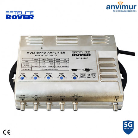 Multiband Central Amplifier. 4 input / 53dB / RT-405 PLUS, 5G