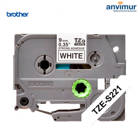 Brother Super adhesive P-Touch BLACK ON WHITE text 9mm | 8m