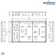 ICT Register 500x300x60mm PVC Flush Box 3 modules | 115ARM10