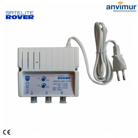 80077, Indoor Amplifier 1 input UHF 30dB RVF7 LTE700/DC | Rover