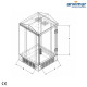 Outdoor Distribution Cabinet FTTH for 16 SC SX adapters