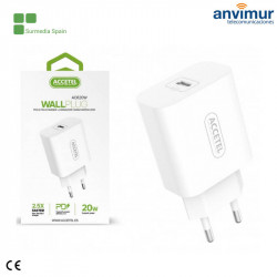 Adaptador Carga Rápida Puerto Type-C PD 20W 2.5X | AC620W