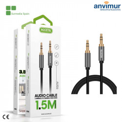 Cable Audio Jack 3.5mm Macho/Macho 1,50M | AU106