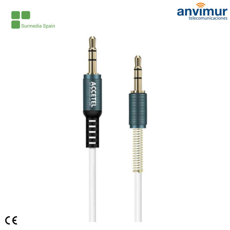 Cable Audio Jack 3.5mm Macho/Macho 1M, AU115 - Anvimur Telecomunicaciones