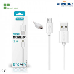 Cable Datos 2.1A Micro USB Blanco 1 Metro | CU1605