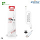 Cable Datos 2.4A Type-C Blanco 1 Metro | CU1607