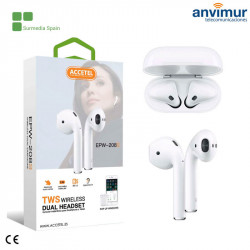 Auricular Inalámbrico TWS Dual Earpod Táctil Blanco | EPW208S