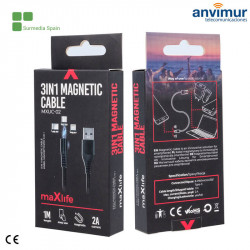 Adaptador 3en1 MAGNETICO 2A Cable 1M | MXUC02