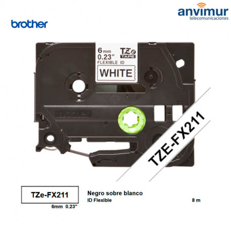 Brother flexible P-Touch BLACK ON WHITE text 24mm | 8m