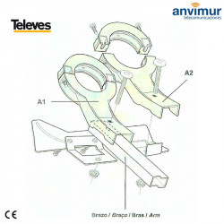 7508, Soporte MultiSatélite para segunda LNB | Televés