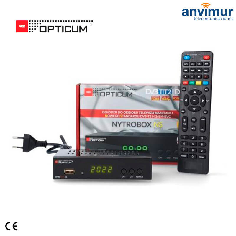 NYTROBOX, Receptor TDT DVB-T2 PVR con Display, OPTICUM