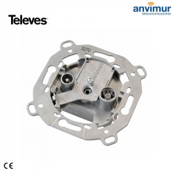 5270, Bridged feed-through socket 2 connectors: FM/TV-SAT | Televes