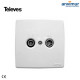 5440, White trim 2 connectors: TV/R-SAT | Televes