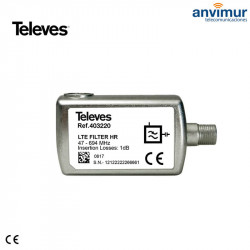403220, LTE/5G HR Filter - 47...694MHz Connector "F" | Televes