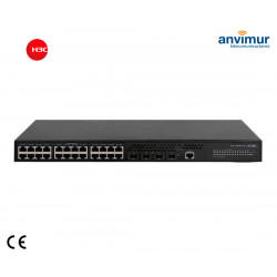 S5024PV3-EI-PWR, Switch 24 Puertos Giga-T PoE+ con 4 SFP (AC 185W) | H3C