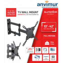 TV Wall Mount 13-42 Full Motion Extra Slim STV010