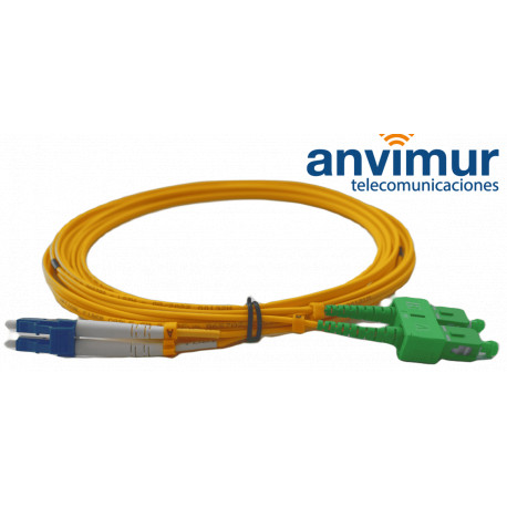 LC/UPC - SC/APC SM 3M Ø 2mm fiber patch cable duplex