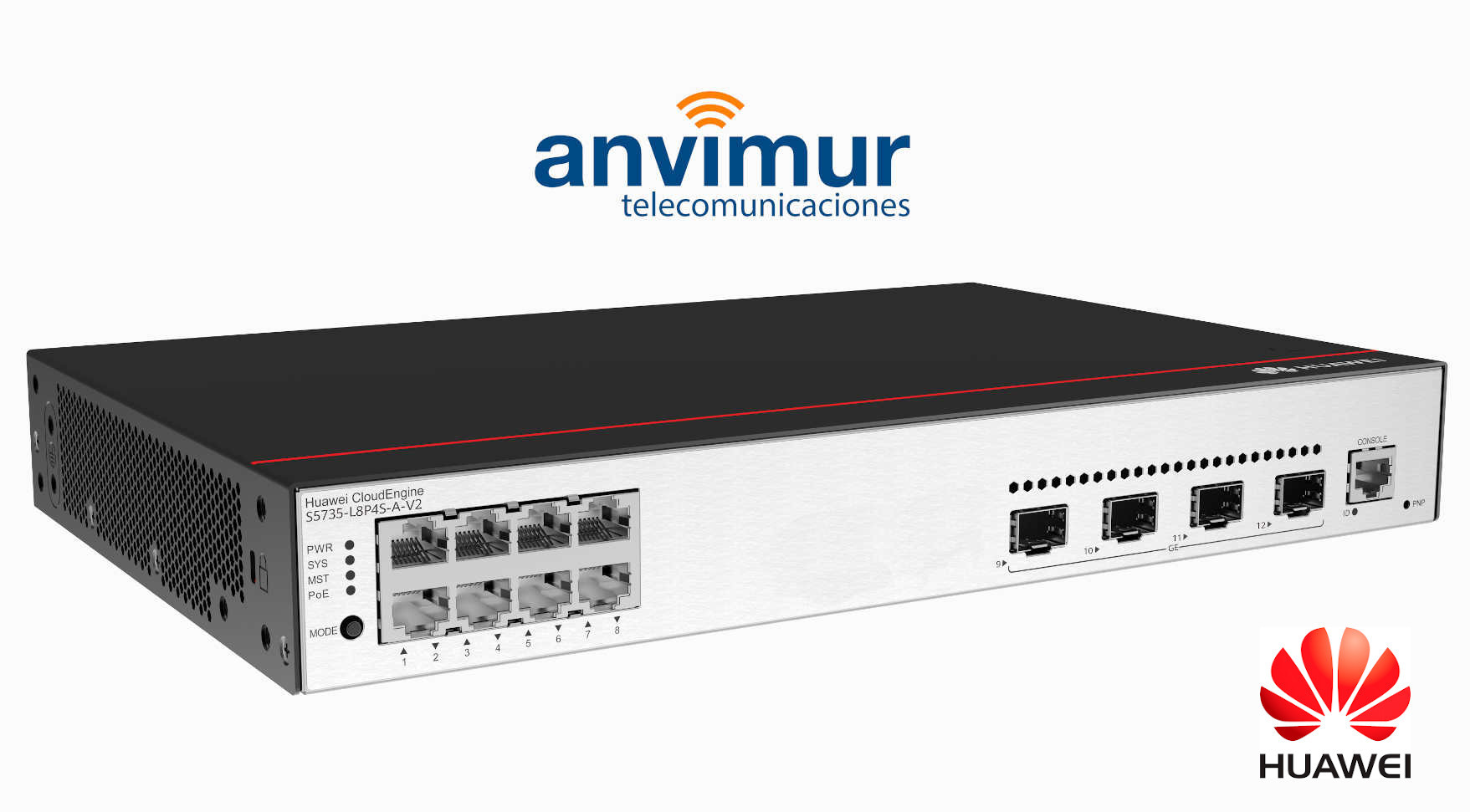 Switch 8 Gigabit-T ports with 4 SFP (AC) | Huawei | Anvimur