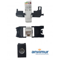 Conector RJ45H CAT6 UTP Autocrimpado