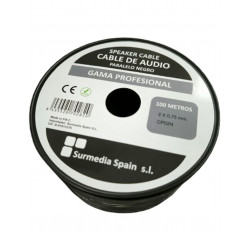 Cable Audio Paralelo Negro 100mts 2 x 0,75mm