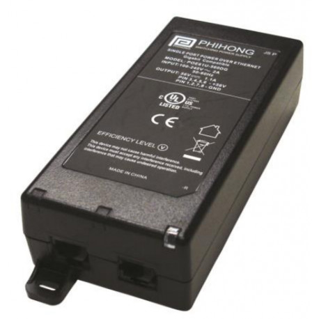 PoE Injector 100BASE-T/GbE 56V 1.1A