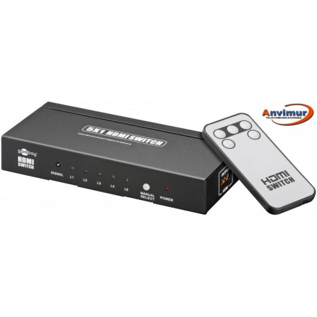 HDMI switch, 5 entradas y una salida