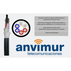 TELNET-FVP-16 F - Fibra de vidrio y cubierta polietileno (2 tubos x 8 fibras)