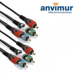 5 RCA TO 5 RCA CONNECTION, 2 M, audio + YUV