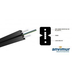 Bobina Cable Plano 4 Fibras 2Km Negro Interior