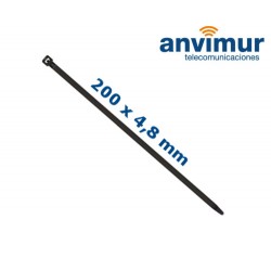 Brida Nylon Negra 200mm x 4,5mm