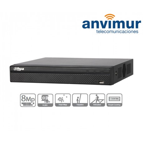 DVR 16 canales, Tríbrido (analógico/HDCVI/IP), 720P
