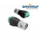 Conector BNC macho con salida +/- de 2 terminales