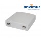 Anvimur 2 ports Wall outlet with clamp