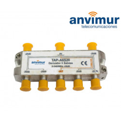 Derivador Anvimur 5-2400Mhz 6 salidas 20dB.