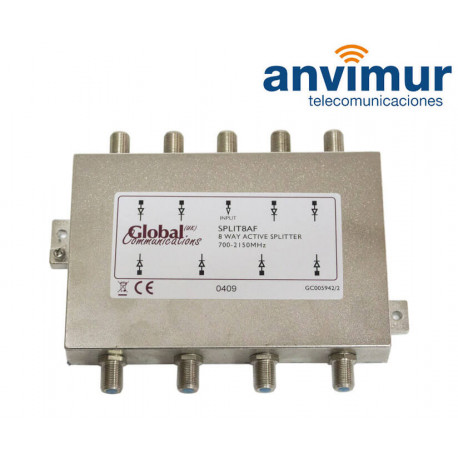 SAT 700-2150Mhz active splitter, 8 outputs