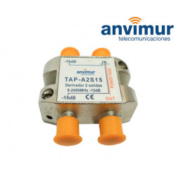Derivador 5-2400Mhz 2 salidas 15dB