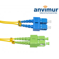 DUPLEX SC/APC - SC/UPC SM9/125 2M Ø 2mm fiber patch cable