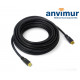 Bobina Cable Coaxial Negro Triple Pantalla Ø7mm Cobre