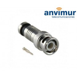 Compression male BNC connector, 6.6mm