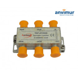 Derivador 5-1000Mhz 4 salidas 20dB. Anvimur