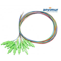 12 COLOURS PIGTAIL KIT G657 SC/APC, 250µm, 1.5M