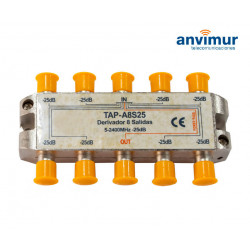 Derivador Anvimur 5-2400Mhz 8 salidas 25dB.