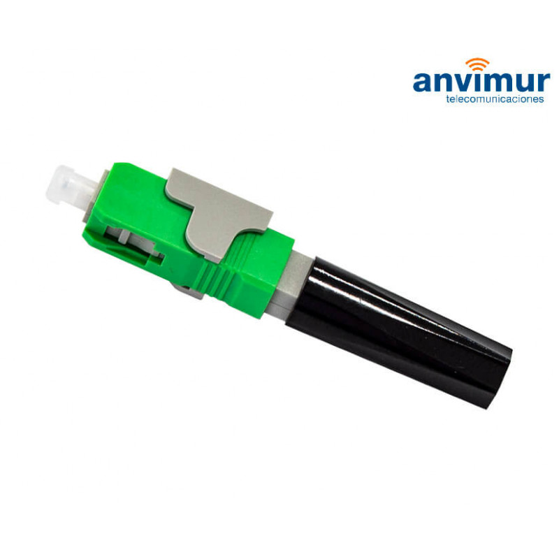 Conector rápido de fibra óptica monomodo SC/APC