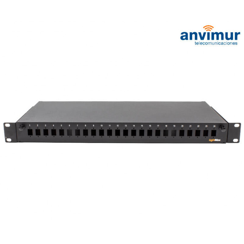 thumbnail image 2 of 24 Port 19\" 1U Rack Mount Fibre Optic Patch Panel ST Multimode Adapters 2 of 9
