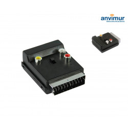 Adaptador Euroconector macho/hembra 3x RCA