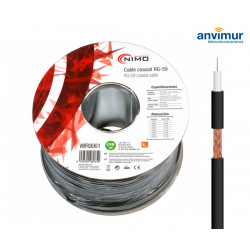 Coaxial Cable RG59 75 Ohm | Reel 100m. Black