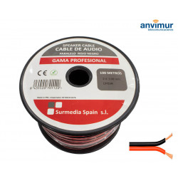 Cable Audio 100mts ROJO-NEGRO 2x1mm