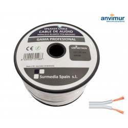 Cable Audio 100mts BLANCO-BLANCO 2x1.50mm